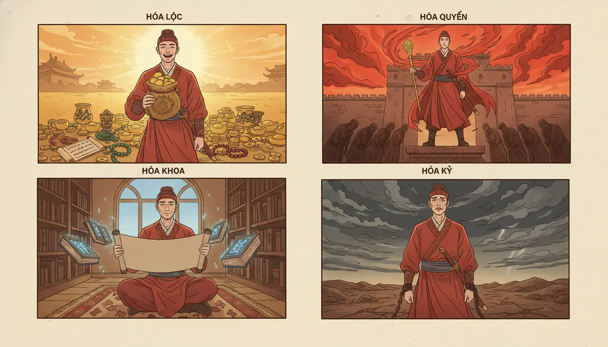 Sao Liêm Trinh - tu hoa transformation