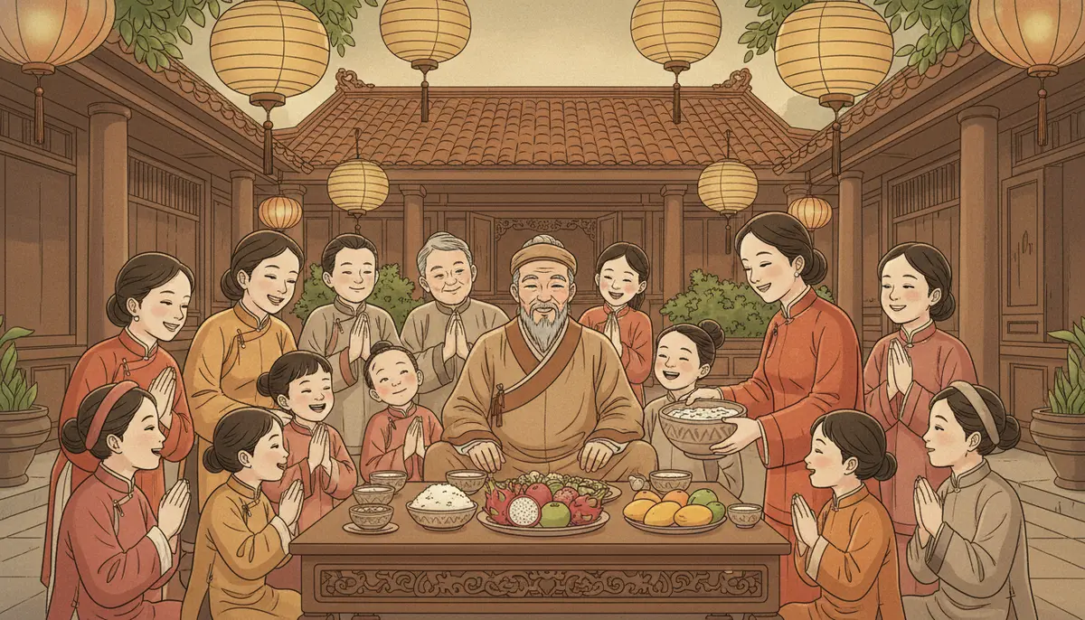Sao Thiên Lương - family scene