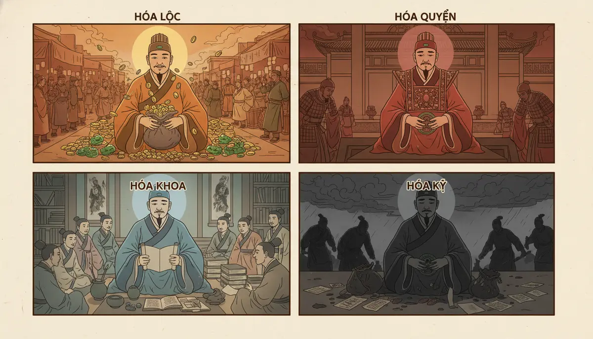 Sao Thiên Phủ - tu hoa transformation