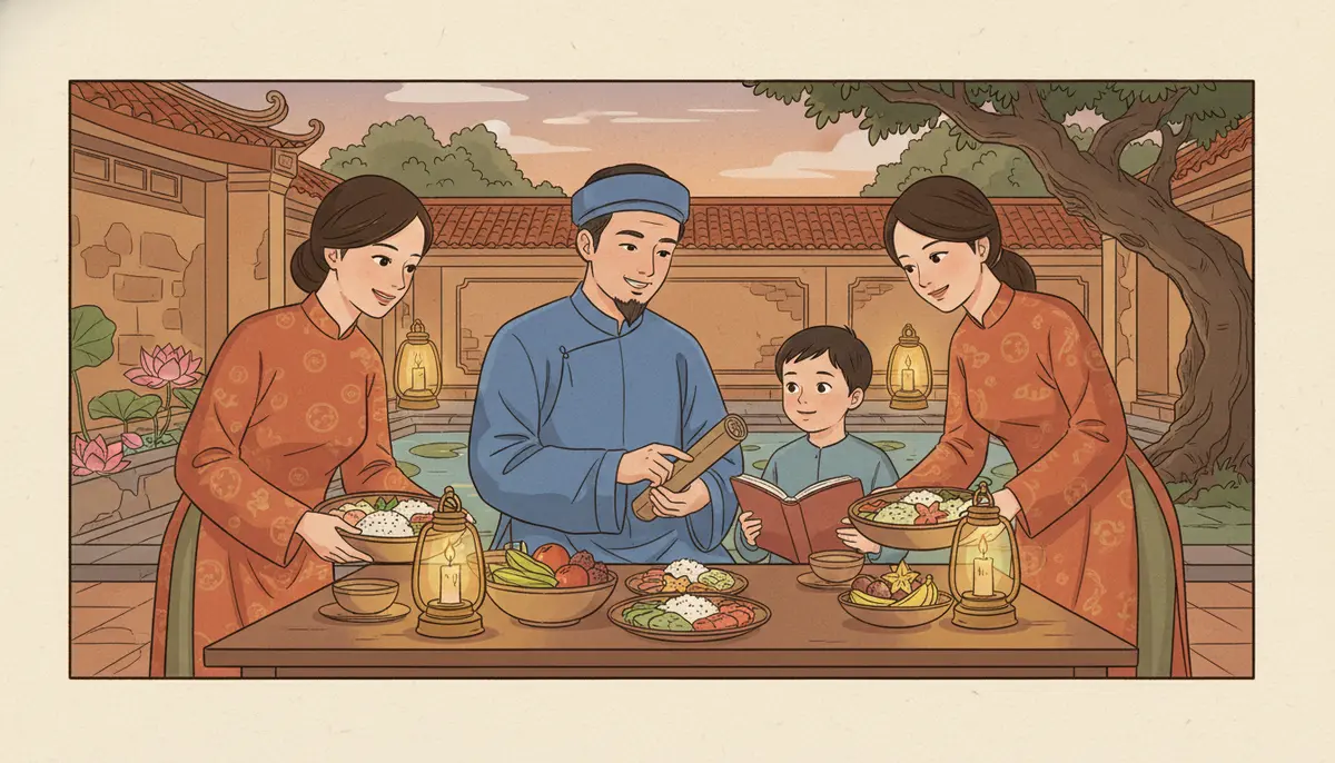 Sao Thiên Tướng - family scene