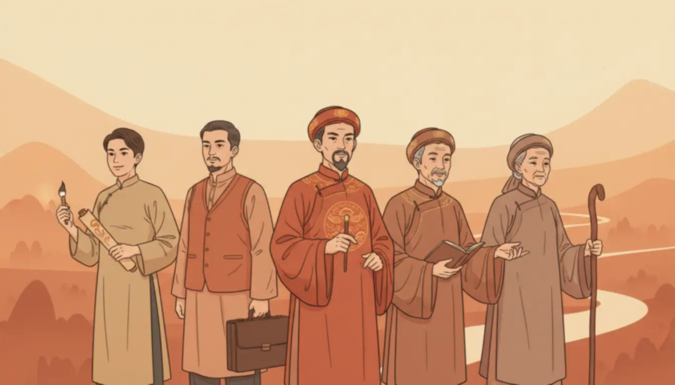 Tử vi tuổi Hợi năm 2026 - Five Age Groups Illustration