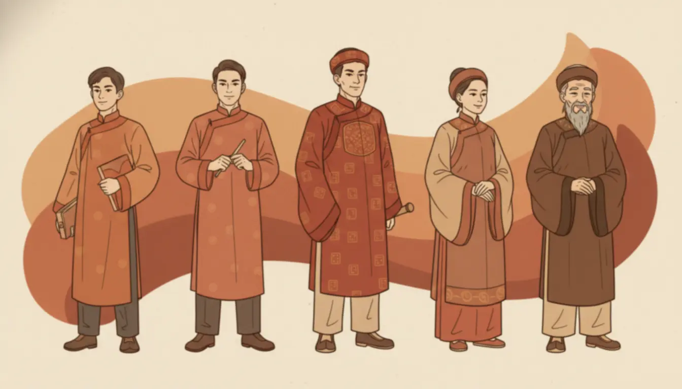 Tử vi tuổi Thân năm 2026 - Five Age Groups Illustration