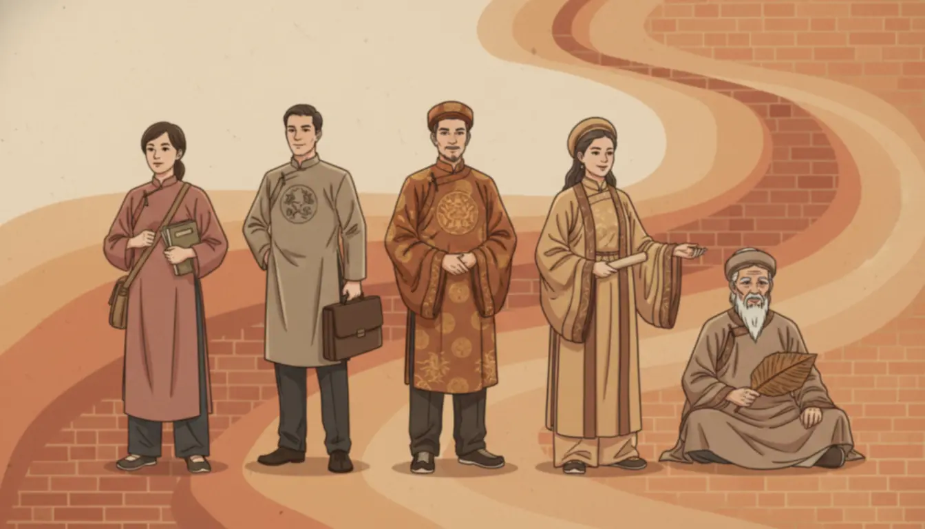 Tử vi tuổi Tuất năm 2026 - Five Age Groups Illustration