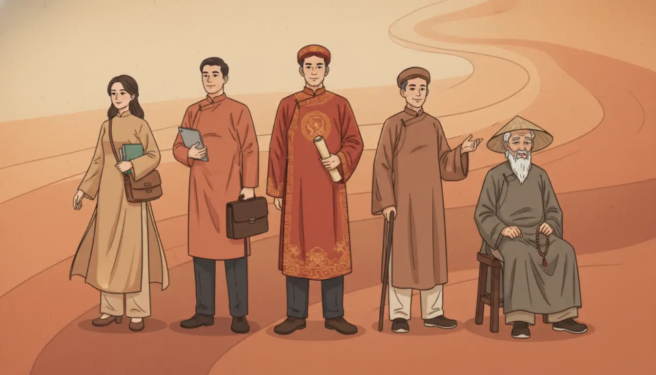 Tử vi tuổi Tý năm 2026 - Five Age Groups Illustration